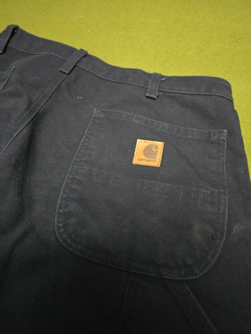 Carhartt Navy Blue Workwear Pants with Logo Patch